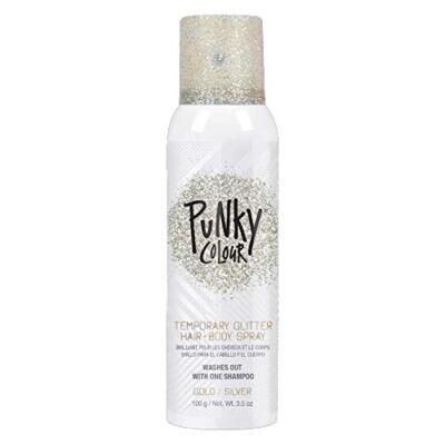 Punky Temporary Hair and Body Glitter Color Spray Travel Spray Lightweight Ad...