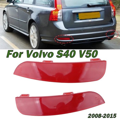 For VOLVO S40 V50 2008 2015 Rear Bumper Reflector Lens Left and Right Pair - Picture 8 of 40