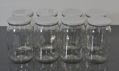 Einweckgläser 900 ml mit Deckel Weiß Einmachglas Weck Vorratsgläse Einmachgläser
