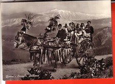 GIARRE  B/N    VIAGGIATA  1960  CARRO SICILIANO    OCC