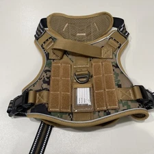 Rabbitgoo Camo Escape Proof Tactical Dog Harness Brown Camo M
