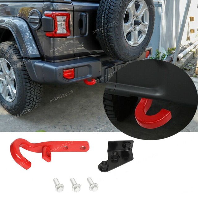 Red Iron Left Rear Towing Hook Trailer Hitch For Jeep Wrangler JK 2007