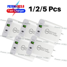 20W QC Fast Charger Block USB Type C Wall Power Adapter For iPhone 14 13 12 11 8