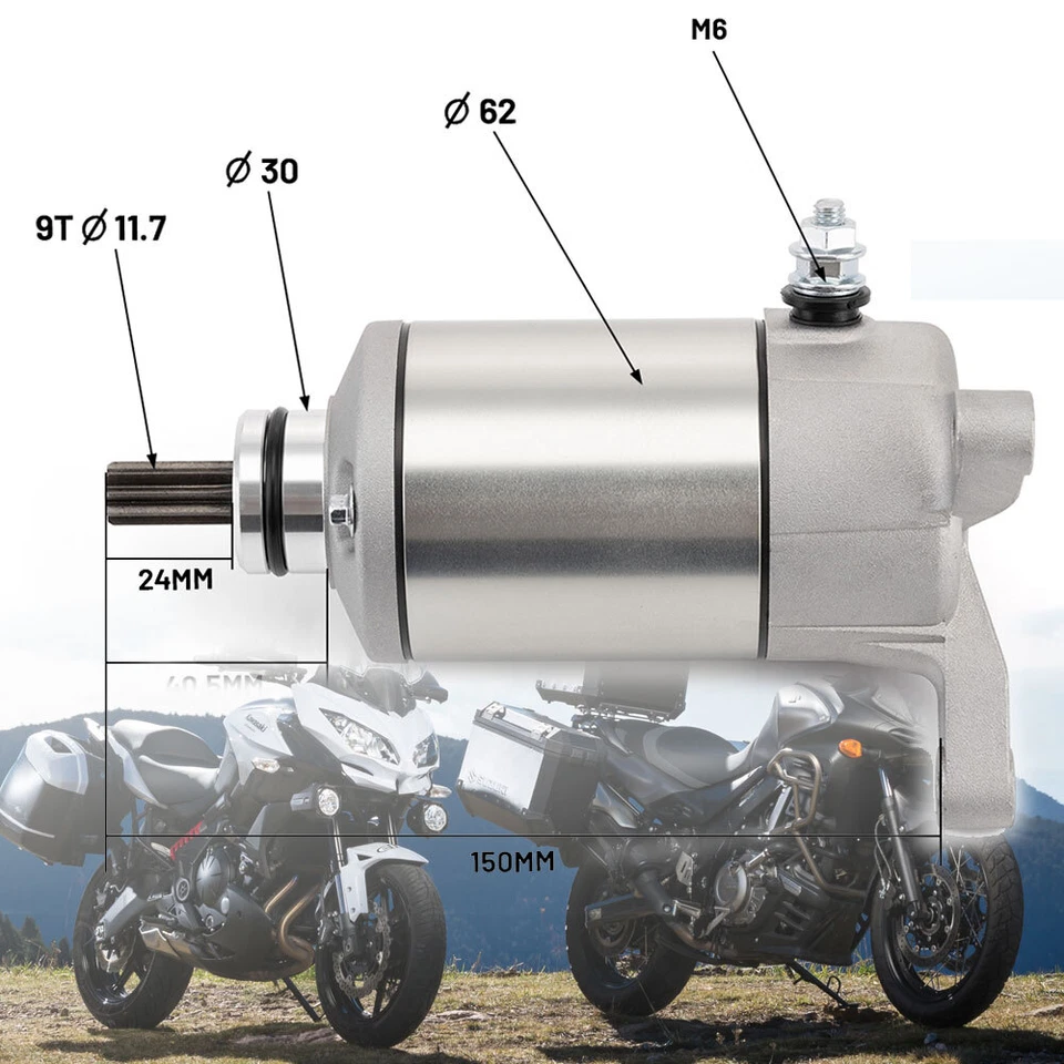 Arranque de motocicleta para Suzuki Vstrom 650 SV650S SV650A SFV650 DL650 VZ800 Foto 2 de 4