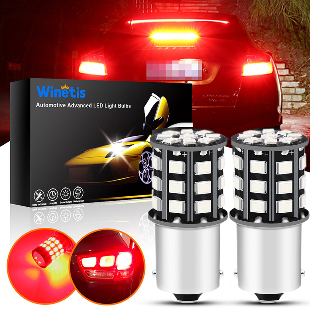 2x RED LED Canbus Error-Free Brake Light Bulbs For Ford Transit MK7 (2006-2014) – P21W/1156