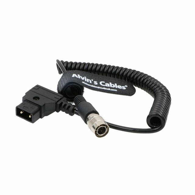 4 Pin Hirose Male to D-tap Coiled Power Cable for Sound Devices ZAXCOM 4 Pin Hirose Male to D-tap Coiled Power Cable for Sound Devices ZAXCOM