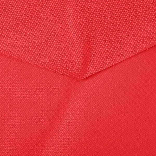 (12) CREATIVE CONVERTING 82" RED PLASTIC ROUND TABLE COVER SINGLE USE, USA MADE - Image 3 of 4