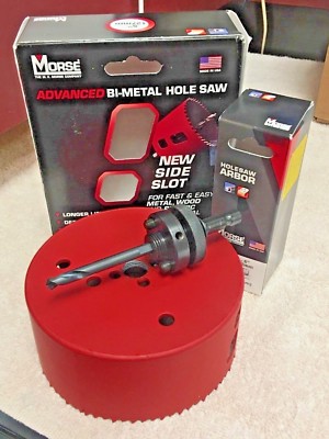 Hole Saw, 5'', Cutting Depth 1-15/16'', Advanced Bi-Metal, Longer life, Solid Cap