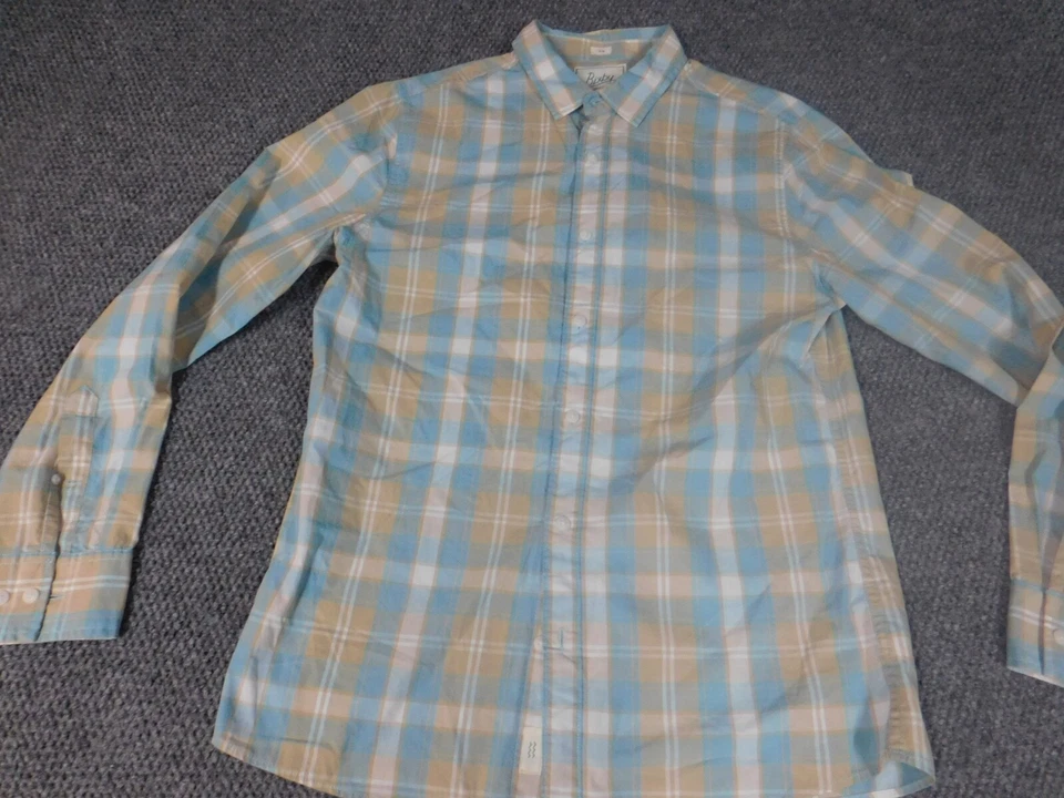Bixby Mens Shirt Medium Medium slim plaid blue - Image 2 of 4