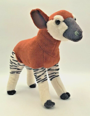 Wild Republic Okapi Plush Striped Stuffed Animal Zoo 12'' Exotic Realistic