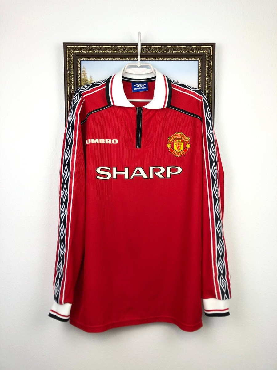Manchester United Home football shirt 1998 Soccer Long Sleeve