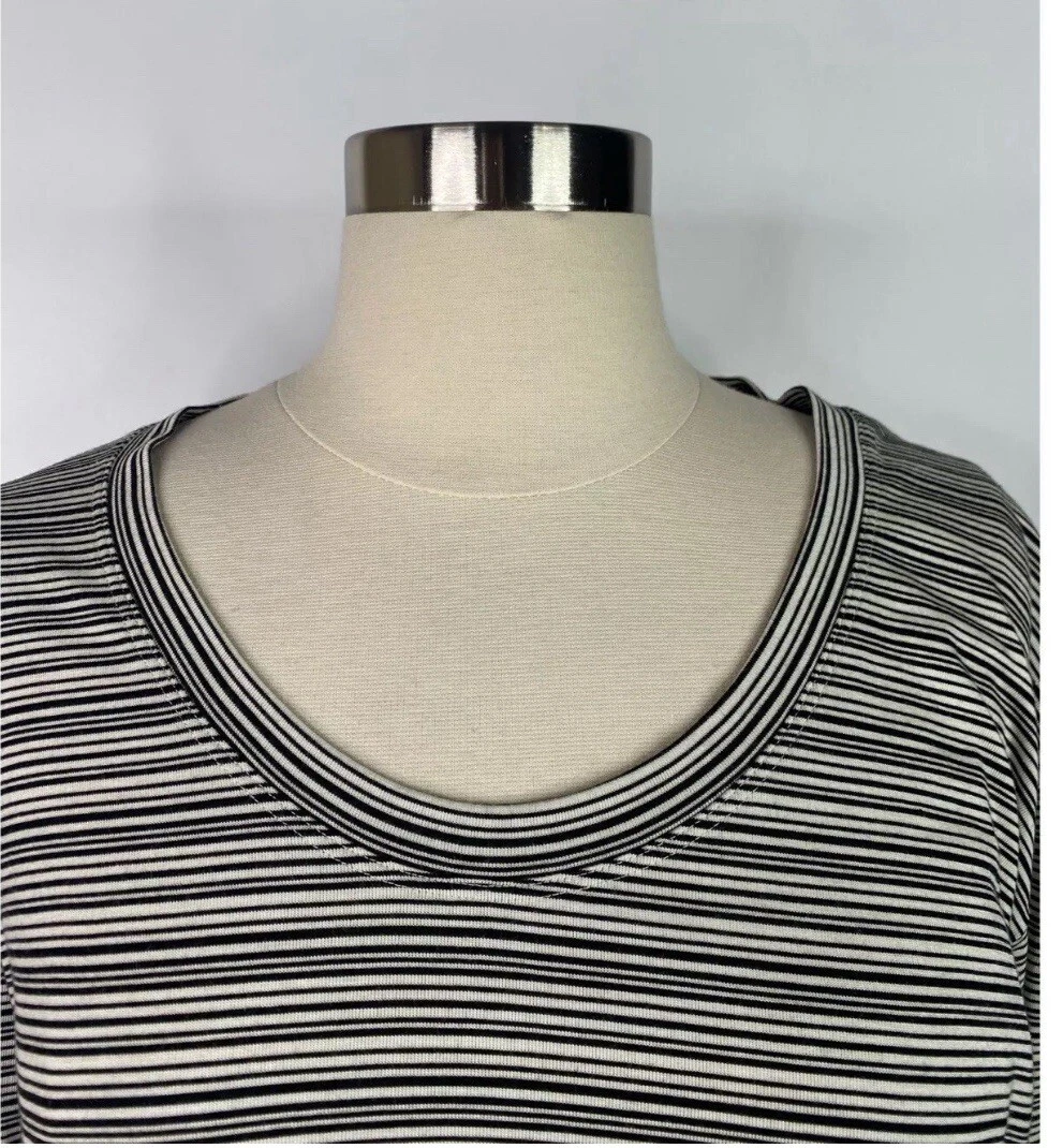 athleta modal stretch long sleeve striped athletic shirt