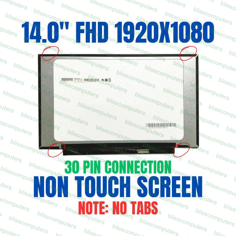 Replacement LCD Screen For HP 14 Laptop (14-dk1032wm) - 14" FHD LED Display Panel, 1920x1080