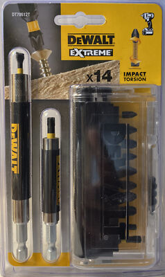 DEWALT Extreme DT70512T Schlag-Torsions-Schraubendreher-Bit-Satz - 14-teilig