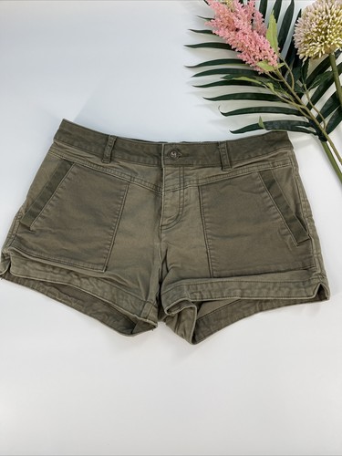 Green Denim Jean Shorts Stretch Size 