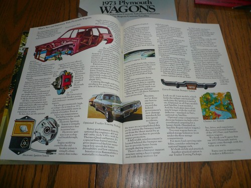 Folleto de ventas suburbanas Plymouth Wagons 1973 de colección - 2 por 1 precio - Imagen 7 de 9