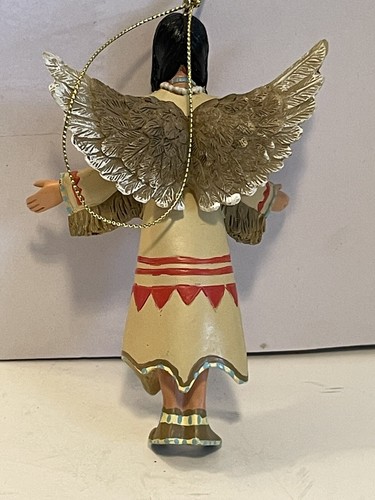 Native American Angel with Wings Ornament Hanging Christmas Figurine - Picture 5 of 5