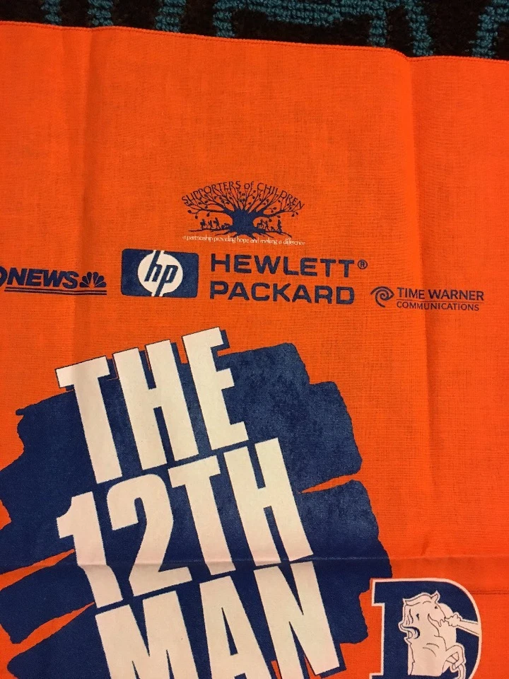 Denver Broncos "The 12th Man" Play-Off Rally Towel 1996 AFC West Champions - Image 2 of 4