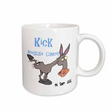 3dRose Kick Prostate Cancer In The Ass Awareness Ribbon Cause Design Mug