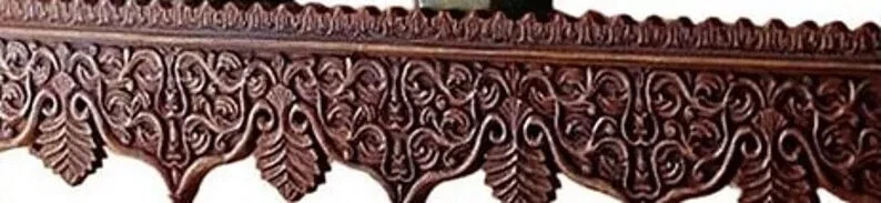 Wall Shelf bracket Wooden Hand Carved Engraved Beautiful Home wall Decorative - Image 2 of 4