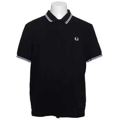 Fred Perry, Poloshirt, Größe: XXL, Schwarz, Baumwolle, Einfarbig, Herren #a2X