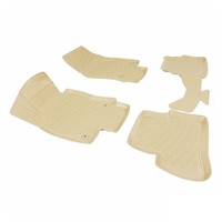 FußMatten 3D Gummimatten FüR Skoda Karoq 2017-2026 Gummi TPE Beige 4Tlg