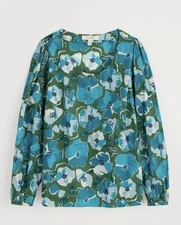 Seasalt Cornwall Quill Top/Blouse 100% Organic Cotton Sz10UK excellent cond