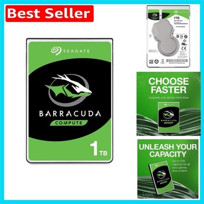 Bewährte 1TB BarraCuda Interne Festplatte - 5400 RPM, 128MB Cache für schnellen Datenzugriff