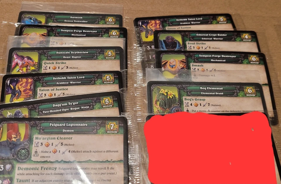 World Of Warcraft Miniaturas Juego de Mesa Personaje + Cartas Lote De 20 Diferentes Foto 3 de 4