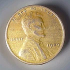 1929 P Lincoln Wheat Penny Improper Alloy Error Wood Grain Woody