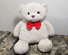 Cuddle  Calm Huggable Weighted Tan Teddy Bear Friend with Red Bow