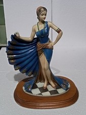 Vintage Leonardo Collection The Charleston Lady Porcelain Figure 10.5in Mounted