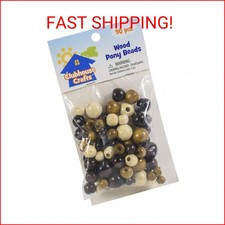 Clubhouse Crafts Wood Pony Beads 90/Pkg-