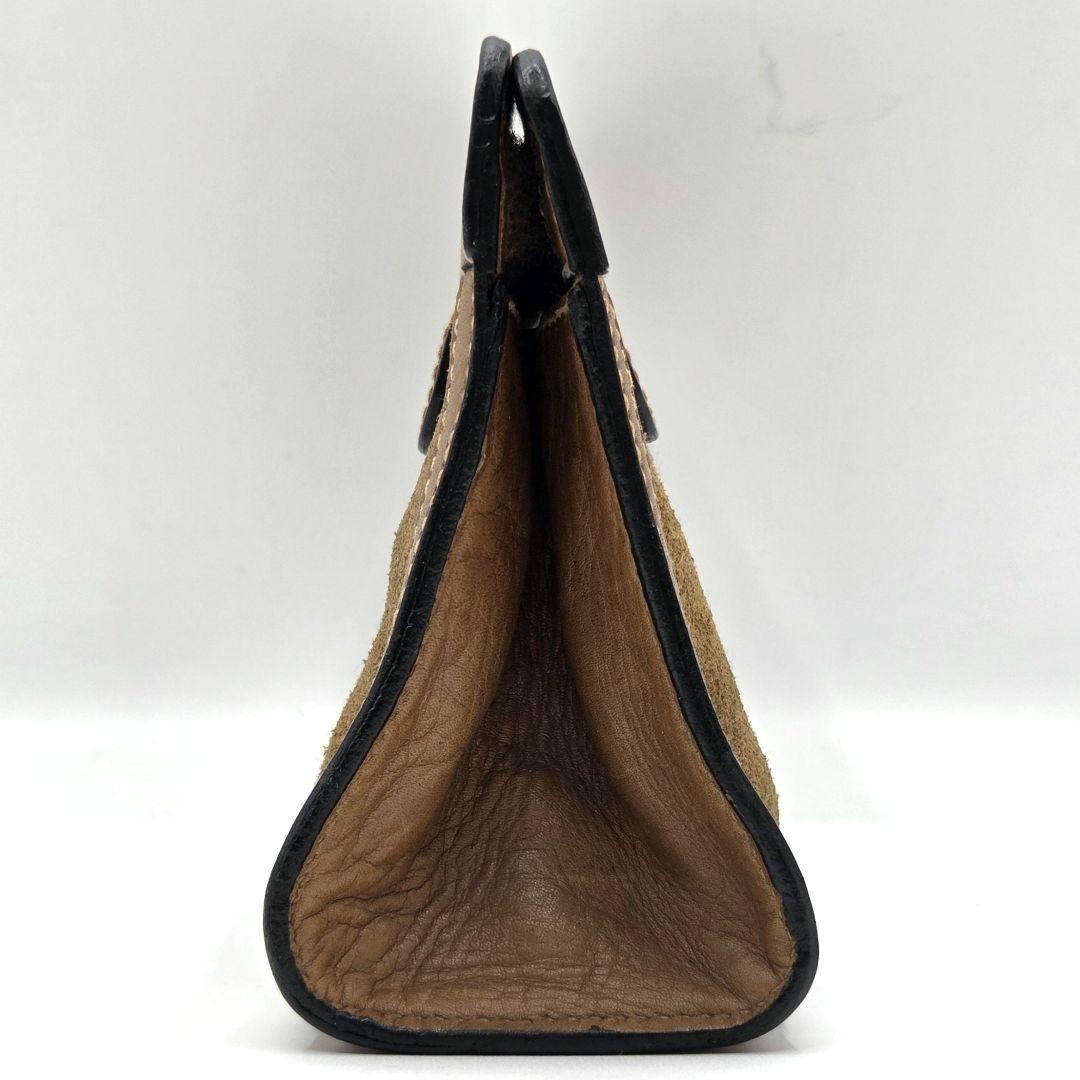 [Authentic Used] GUCCI Solid Sherry Line Suede Br… - image 5