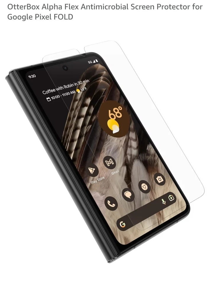 OtterBox Alpha Flex Antimicrobial Screen Protector for Google Pixel FOLD - Image 2 of 2