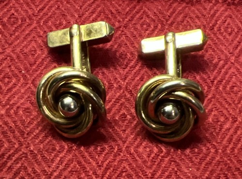 Boutons De Manchette Vintage SWANK - Finition Or Texturé, Occasion Classique