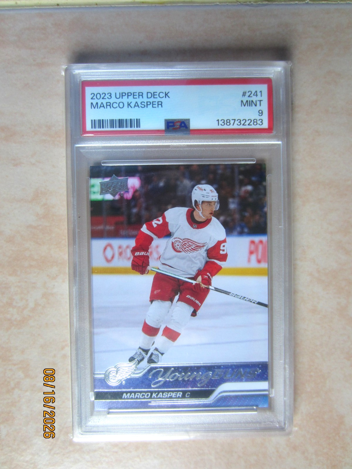 2023 Upper Deck Marco Kasper Young Guns PSA 9 Mint Red Wings