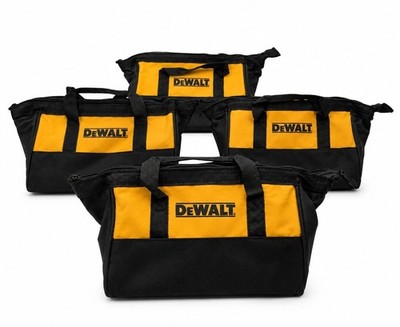DEWALT N261499 11'' Tool Bags Pack of 4 Black Yellow Heavy Duty Zipper New