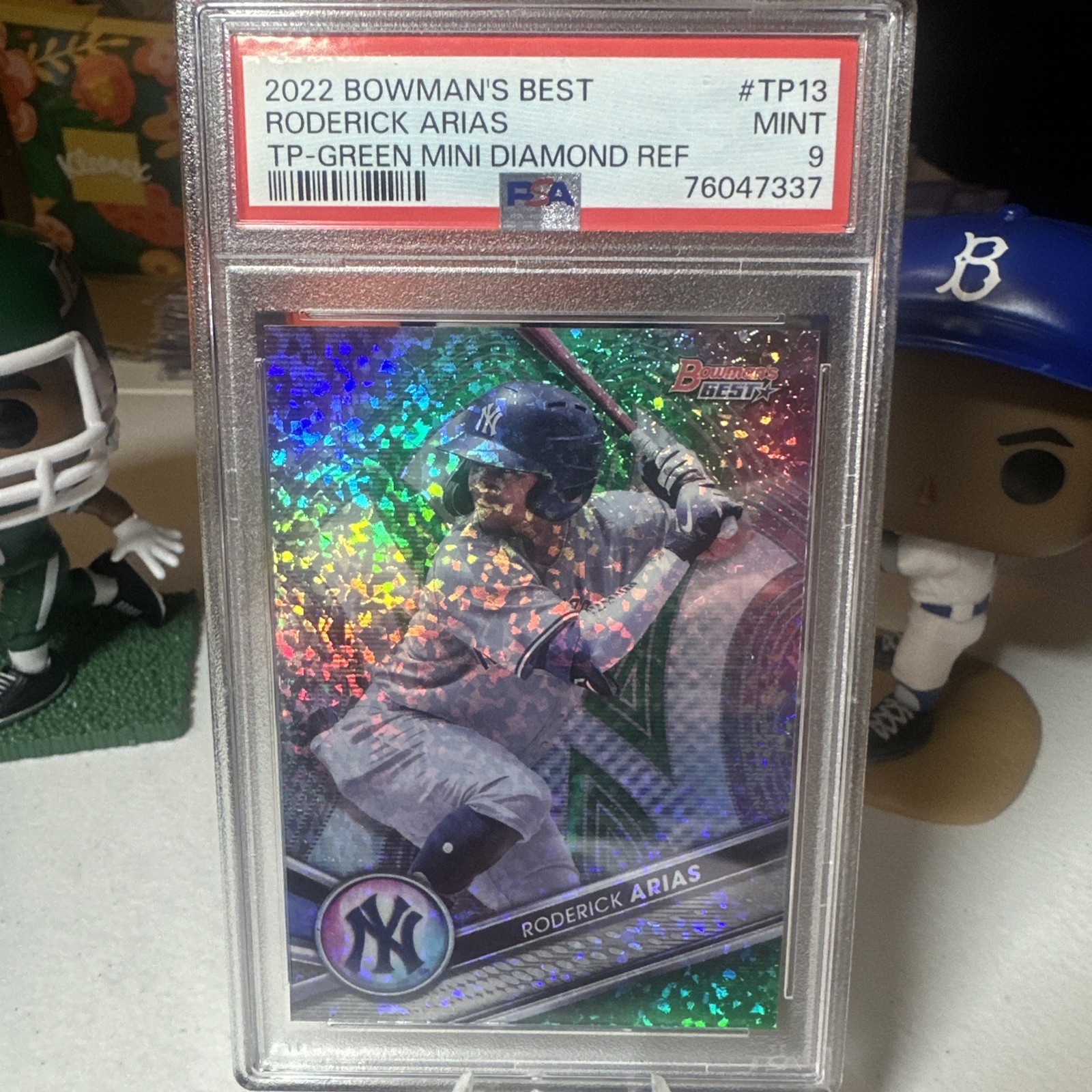 2022 Bowman's Best Roderick Arias Green Mini Diamond Ref /99 PSA 9 🔥🔥🔥 B13