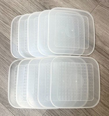 10er Pack Angeln Quadratische Köderbox Deckel passend für 2 Pint & 3 Pint (Lemco, MDI Match)