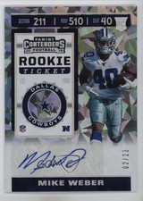 2019 Panini Contenders Rookie Ticket Cracked Ice 2/23 Mike Weber #151 Auto 1fl4