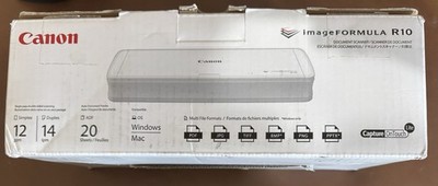 Canon imageFORMULA R10 Portable Duplex Document Scanner USB ADF 600x600 DPI A4