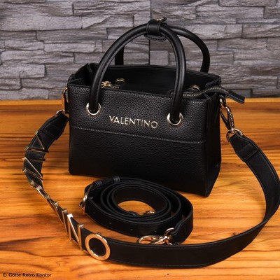    Mario Valentino ALEXIA Crossbody Bag Handtasche   Schwarz   Kunstleder   NEU