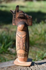 Darlene Nampeyo - Hopi Maiden Figure Pot - Intricate Corn Butterfly  7 1/8" Tall