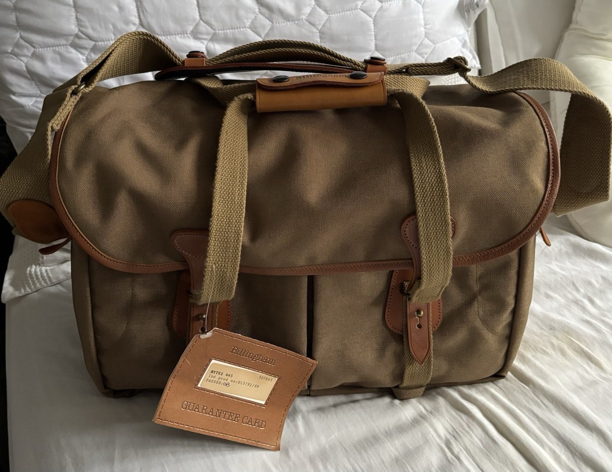 Vintage Billingham 445 Nytex Camera Shoulder Bag Khaki / Tan MK1