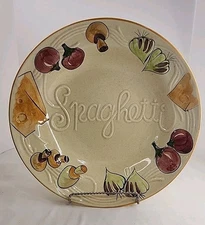Los Angeles Potteries 14" Homestyle Spaghetti Serving Bowl #510 1972 Pasta