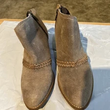 Diba True Bootie Boots  Suede Leather Color-block  Women’s SZ 7