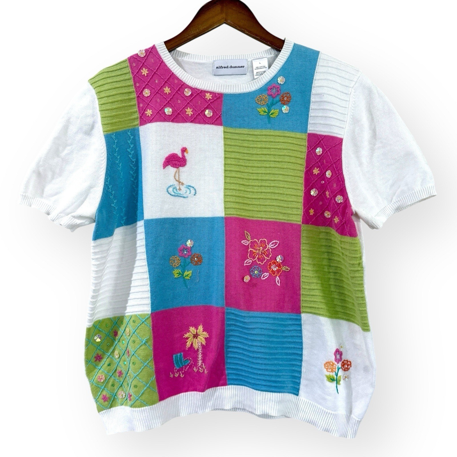 Alfred Dunner Patchwork Embroidered Embellished S… - image 1