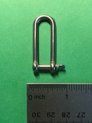 2 Pieces Stainless Steel 316 Long D Shackle 5/32 4mm Marine Grade Dee
