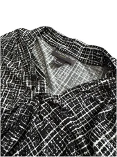 A Pea in the Pod Women’s Black White Striped Long Sleeve Tunic Top Size Medium